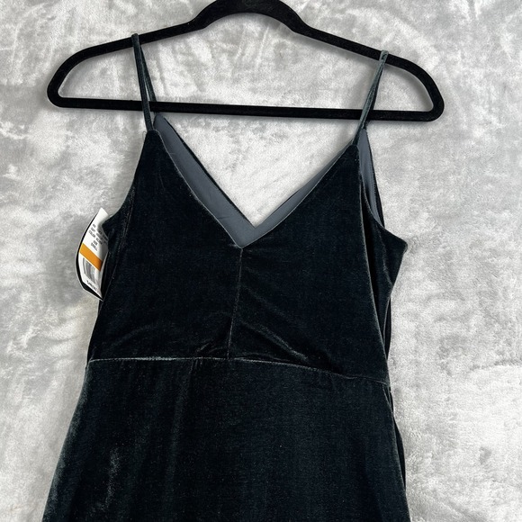 Soprano Women Dress Velvet Olive Green Size Small Whimsical Sleeveless - Picture 13 of 13